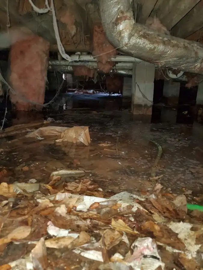 Crawl space flood assessment for Commercial Water Damage Restoration in Beckett Ridge