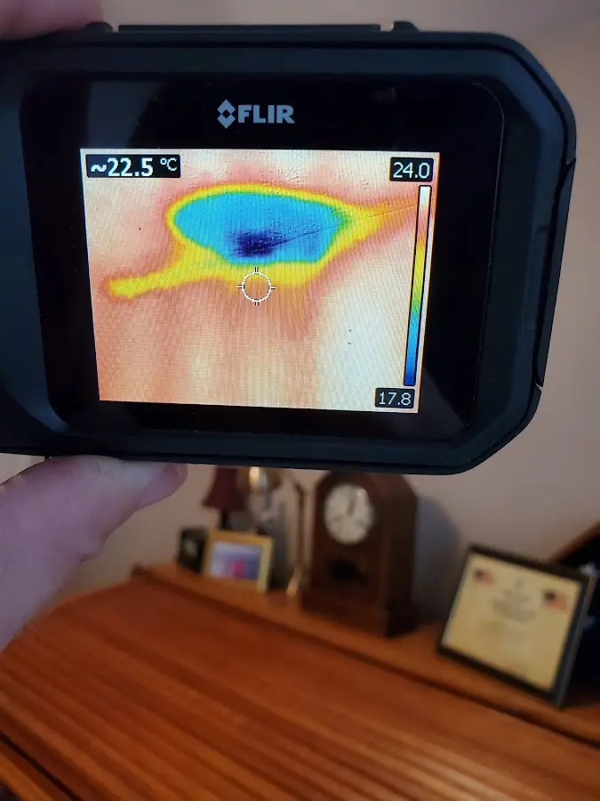 Thermal imaging inspection for water damage in Beckett Ridge